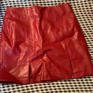 Adorable deep red skirt!